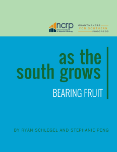The cover of As the South Grows: Bearing Fruit
