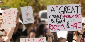 Demonstration in Temecula, California on June 3, 2020 to protest the killings of many African Americans by police and to honor the memories of George Floyd and Breonna Taylor