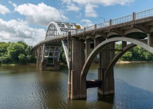 A photo of the Edmund Pettus Bridge in Selma, Alabama.